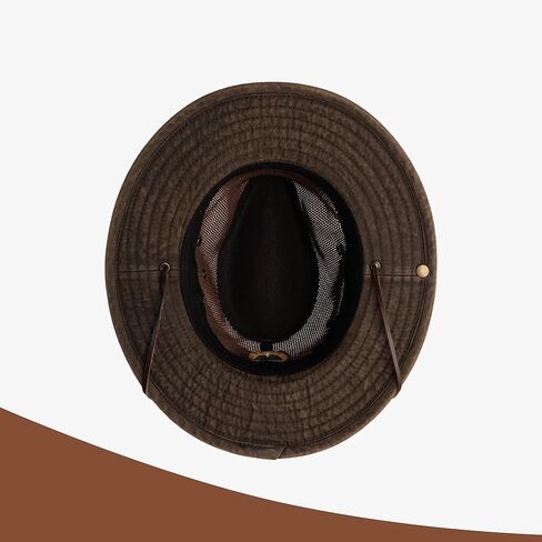Henschel Hats Rawlston Distressed Breezer Hat - Mesh Crown with Side Eyelets - Perfect Hat for Sun-Filled Adventures. in Saudi Arabia