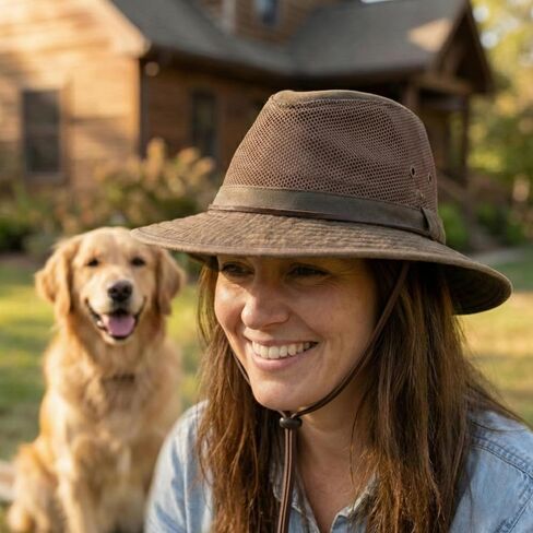 Henschel Hats Rawlston Distressed Breezer Hat - Mesh Crown with Side Eyelets - Perfect Hat for Sun-Filled Adventures. in Saudi Arabia