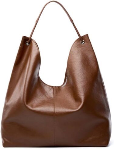 Women Genuine Leather Shoulder Bag Purse Classic Hobo Bags Quality Cowhide Tote Handbag for Lady in Saudi Arabia