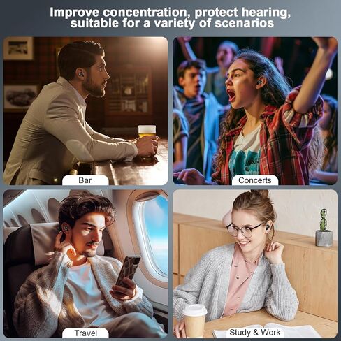 Adjustable Ear Plugs-3, Ear Plugs for Sleeping Noise Cancelling 17-35dB SNR, for Snoring, Side Sleepers, Office & Travel with 7 Single/Double Silicone Reusable earplugs and Magnetic Carry Case in Saudi Arabia