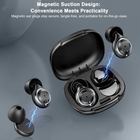 Adjustable Ear Plugs-3, Ear Plugs for Sleeping Noise Cancelling 17-35dB SNR, for Snoring, Side Sleepers, Office & Travel with 7 Single/Double Silicone Reusable earplugs and Magnetic Carry Case in Saudi Arabia