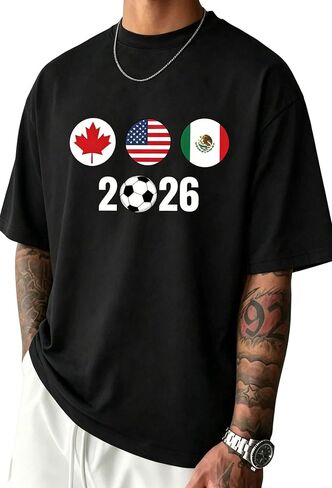 KUYIGO Men's Soccer Fan T-Shirt Short Sleeve Casual Sports Shirt for Football Lovers Championship Season Game Day Gift in Kuwait