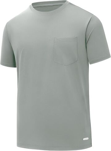 Men's Workout Short Sleeve Pocket T-Shirts UPF 50+ Lightweight Dry Fit Gym Athletic Tee Shirts for Fishing Hiking in Saudi Arabia