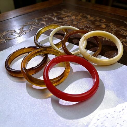 7Pcs Acrylic Bangles Bracelets for Women Resin Chunky Bracelets Thick Statement Bangle Set Resin Jewelry Acrylic Jewelry in Saudi Arabia