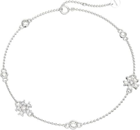 Milan Inspired 925 Sterling Silver Blue CZ Flower Bracelet for Women, Adjustable Dainty Chain Bangle, Luxury Bridal Jewelry for Evening, Prom, Anniversary in Saudi Arabia