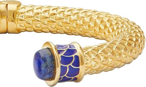 Halcyon Days Minoan Torque Cobalt & Gold Bangle - BRMIN18SHTG in Saudi Arabia