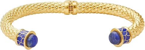 Halcyon Days Minoan Torque Cobalt & Gold Bangle - BRMIN18SHTG in Saudi Arabia
