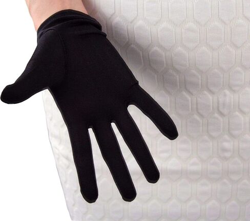 DooWay Women Fashion Short Wrist Long 100% Silk Nature Stretchy Satin Gloves Black UV Sun Protect TECH Touchscreen in Kuwait