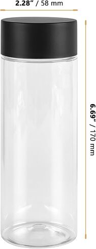 30 PCS Empty Plastic Sensory Bottles, 13.3oz/400ml Clear Sensory Bottle with Black Lids Plastic Juice Bottles Water Bottle Bulk for Making Homemade Beverages, Milk,Fruit Juice in Saudi Arabia