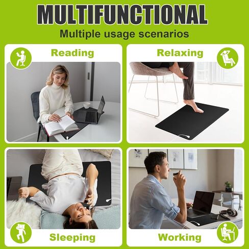 Grounding Mat for Feet Desk Laptop Universal Earth Connected Grounded Pad 12"x24" with Outlet Tester,Adapter,Cord in Saudi Arabia