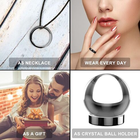 Hematite Ring for Women Men Unisex, Genuine Magnetic Stones Ring for Anxiety Balance Root Chakra，Absorb Negative Energy Jewelry Gifts Size 6-13 in Saudi Arabia