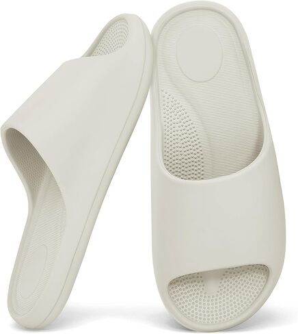 Shower Shoes for Women & Men - Non Slip Quick Drying Bathroom Slipper - Soft EVA Cloud Slides with Arch Support for Gym, Dorm, Pool & Indoor Safety in Saudi Arabia