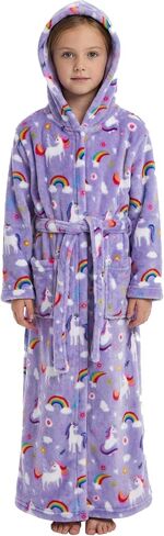 YUPING Girls Bathrobes Kids Long Hooded Robe Boys Girl Robes Plush Pajamas Sleepwear in Saudi Arabia