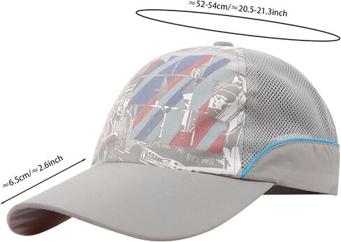 Kids Girls Boys Quick Dry Mesh Trucker Cap Summer Cooling Sport Sun Visor Adjustable Snapback Tennis Baseball Hat Age 4-10 in Kuwait