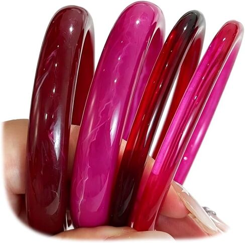 Chunky Acrylic Bangle Bracelets for Women Dainty Big Stackable Bangles Set,Colorful Irregular Acrylic Resin Chunky Bracelets Fashion Colorful Bracelet Jewelry Gift in Kuwait