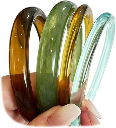 Chunky Acrylic Bangle Bracelets for Women Dainty Big Stackable Bangles Set,Colorful Irregular Acrylic Resin Chunky Bracelets Fashion Colorful Bracelet Jewelry Gift in Kuwait