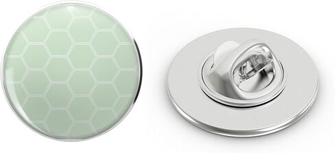 Geometric Honeycomb Pattern - Light Green #273 Metal Lapel Pin Tie Tack Pinback 0.75" in Kuwait