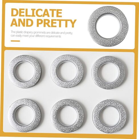 PRETYZOOM 6Pcs Drapery Grommets Curtain Rings for Sliding and Hanging Various Curtains Plastic Curtain Supplies for Easy Installation and Versatile Use in Kuwait
