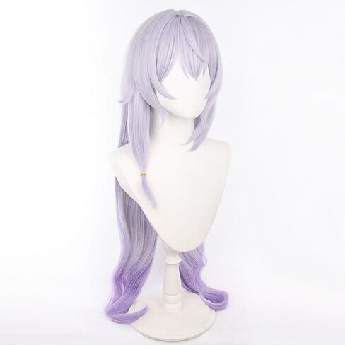 Long Purple Wig for Black Swan, Purple Ombre Wig, Synthetic Hair with Bang for Women Halloween Carnival Party in Saudi Arabia