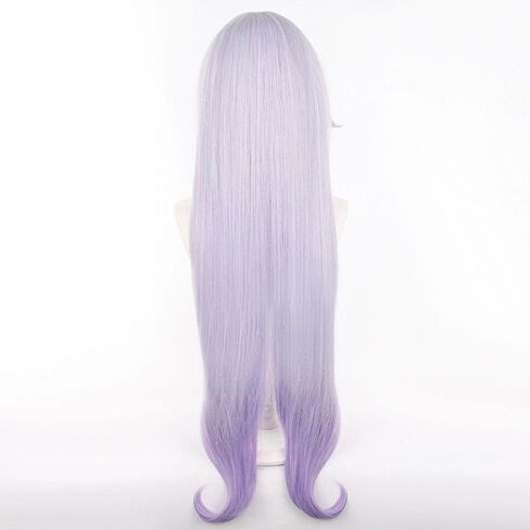Long Purple Wig for Black Swan, Purple Ombre Wig, Synthetic Hair with Bang for Women Halloween Carnival Party in Saudi Arabia
