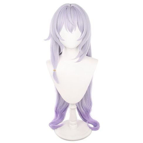 Long Purple Wig for Black Swan, Purple Ombre Wig, Synthetic Hair with Bang for Women Halloween Carnival Party in Saudi Arabia