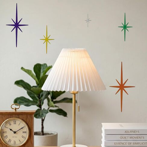 Merriva 5 Pack Colorful Metal Starburst Wall Decor, Mid Century Modern Retro Atomic Star Wall Art Sculptures, Whimsical Eclectic Home Decor for Living Room Bedroom and Playroom in Saudi Arabia