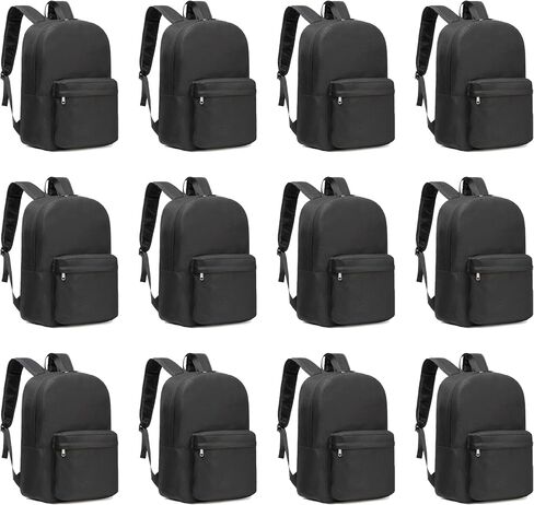 TRAILKICKER 12 Pack Classic Lightweight Outdoor Backpack, 17-Inch Laptop Travel Bag (Black) in Saudi Arabia