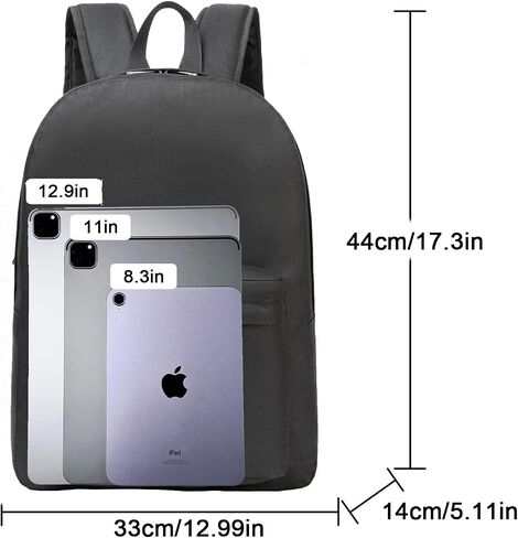 TRAILKICKER 12 Pack Classic Lightweight Outdoor Backpack, 17-Inch Laptop Travel Bag (Black) in Saudi Arabia