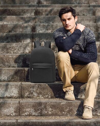 TRAILKICKER 12 Pack Classic Lightweight Outdoor Backpack, 17-Inch Laptop Travel Bag (Black) in Saudi Arabia