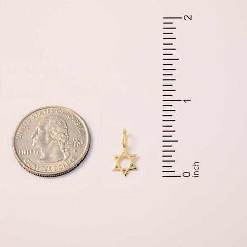 Gelin 14k Solid Gold Star of David Charm Pendant for Women in Kuwait