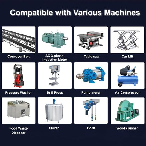 American DPS Single Phase to 3 Phase Converter, 10HP, 30A, Input/Output 200V - 240V, Digital Phase Shifter, Must Be Used for 7.5HP(5.5kW) 23A Motor, DPS Must Be Used for 1 Motor Only, UL-Listed in Saudi Arabia