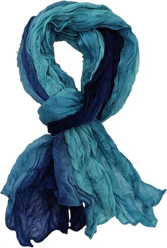 Scarf for Women Summer Lightweight Cotton Linen Scarves Soft Crinkle Beach Shawl Hijab Head Suncreen Scarfs in Saudi Arabia
