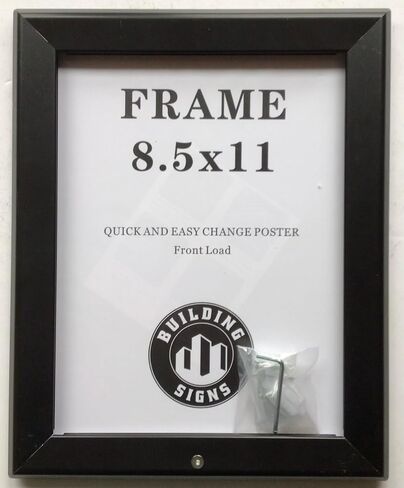 ELEVATOR/NOTICE LOCKABLE FRAME FOR COMMERCIAL USE, SCHOOL AND MORE SIZE 8.5x11 (Lockable !!!, BLACK, Heavy Duty, Aluminum) in Saudi Arabia