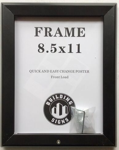 ELEVATOR/NOTICE LOCKABLE FRAME FOR COMMERCIAL USE, SCHOOL AND MORE SIZE 8.5x11 (Lockable !!!, BLACK, Heavy Duty, Aluminum) in Saudi Arabia