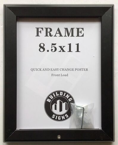 ELEVATOR/NOTICE LOCKABLE FRAME FOR COMMERCIAL USE, SCHOOL AND MORE SIZE 8.5x11 (Lockable !!!, BLACK, Heavy Duty, Aluminum) in Saudi Arabia