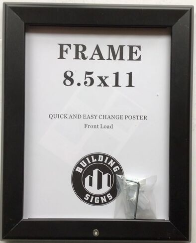ELEVATOR/NOTICE LOCKABLE FRAME FOR COMMERCIAL USE, SCHOOL AND MORE SIZE 8.5x11 (Lockable !!!, BLACK, Heavy Duty, Aluminum) in Saudi Arabia