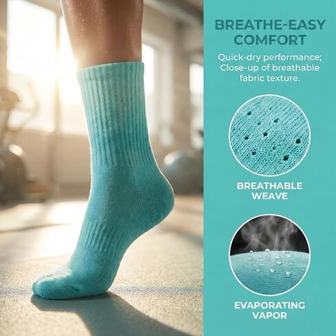 3 Pack Non Slip Grip Socks for Women - Sticky Cushioned Socks for Pilates Reformer, Hospital Maternity & Home in Kuwait