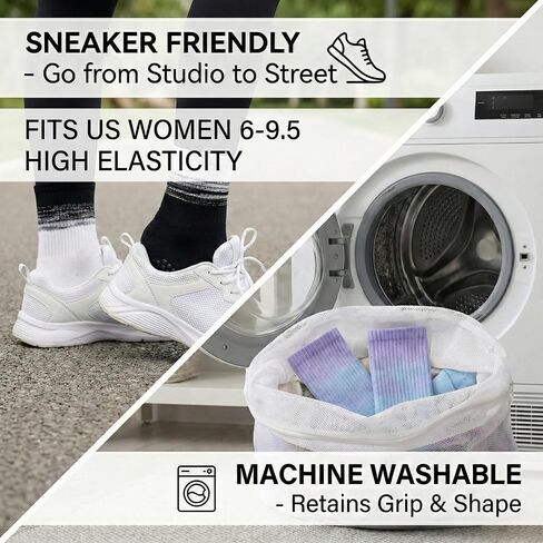 3 Pack Non Slip Grip Socks for Women - Sticky Cushioned Socks for Pilates Reformer, Hospital Maternity & Home in Kuwait