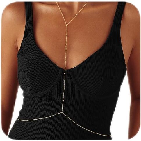Waist Chain for Women 14K Gold/Silver Plated Body Chain Beads Link Belly Chains Belly Belt Waist Beads Chains Adjustable Sexy Bikini Body Jewelry Daily Belts Gifts for Women in Kuwait