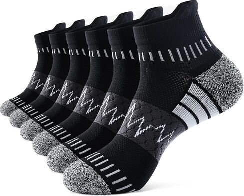 IRAMY Ankle Compression Socks for Men Women Athletic Running Socks with Arch Support Cushion 3/5 Pairs in Saudi Arabia