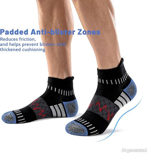 IRAMY Ankle Compression Socks for Men Women Athletic Running Socks with Arch Support Cushion 3/5 Pairs in Saudi Arabia
