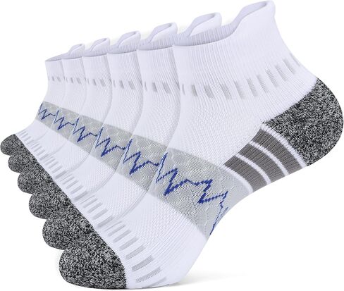 IRAMY Ankle Compression Socks for Men Women Athletic Running Socks with Arch Support Cushion 3/5 Pairs in Saudi Arabia