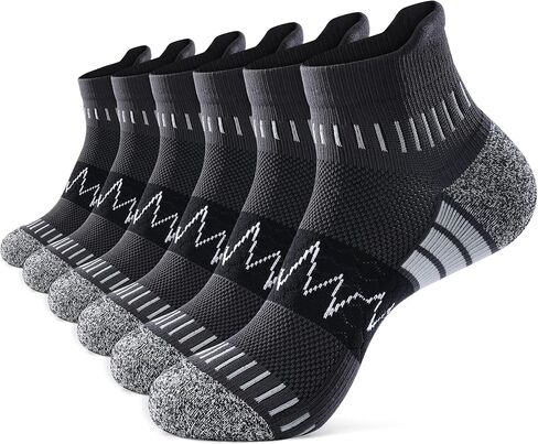 IRAMY Ankle Compression Socks for Men Women Athletic Running Socks with Arch Support Cushion 3/5 Pairs in Saudi Arabia