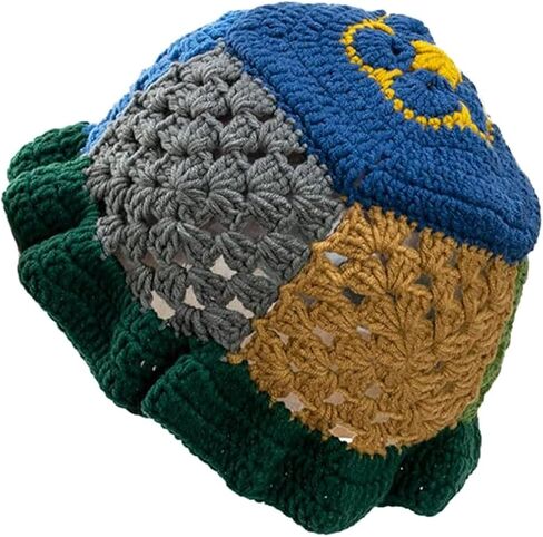 Crochet Bucket Hat for Women Floral Knit Foldable Floppy Beach Fashion Cute in Kuwait