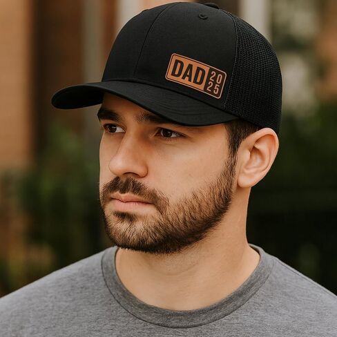 Personalized Gifts for Men - Dad EST 2025 Hat - Snapback Mesh Back Cap Gifts for Father, New Papa, Girl and Boy Dad, Father to Be - Hat for Anniversary, Father’s Day, or for 1st Time Daddy in Saudi Arabia