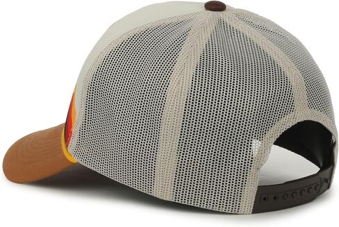 Jeep White Putty Mountain Graphic Trucker Hat – Polyester Knit, Mesh Back, Structured High Crown, Plastic Snap Closure, One Size in Kuwait