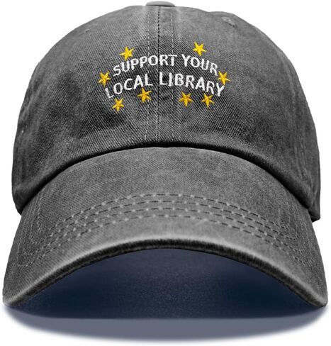 النساء يقرأن الكتب المطرزة قبعة بيسبول كلاسيكية مغسولة قابلة للتعديل، قبعة بيسبول كتابية للنساء القارئات in Kuwait