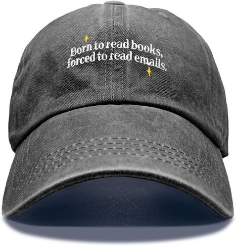النساء يقرأن الكتب المطرزة قبعة بيسبول كلاسيكية مغسولة قابلة للتعديل، قبعة بيسبول كتابية للنساء القارئات in Kuwait