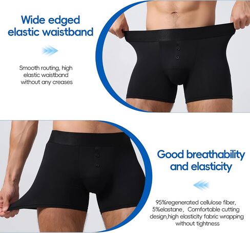 Vasectomy Underwear - Comes With 2-Custom Fit Ice Packs and Snug Boxer Briefs For Testicular Support and Pain Relief -XL size Black in Saudi Arabia