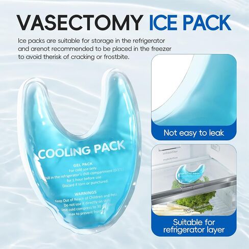 Vasectomy Underwear - Comes With 2-Custom Fit Ice Packs and Snug Boxer Briefs For Testicular Support and Pain Relief -XL size Black in Saudi Arabia